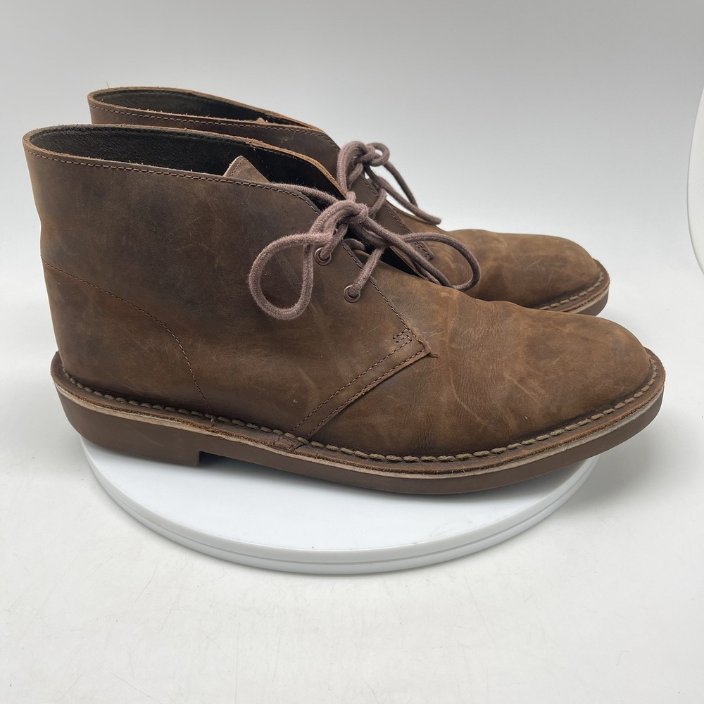 Clarks Bushacre Boots Mens 10.5 M‎ Brown Casual Chukka Preppy Ankle Shoes 15522